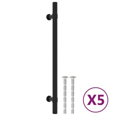 vidaXL Cabinet Handles 5 pcs Black 192 mm Stainless Steel