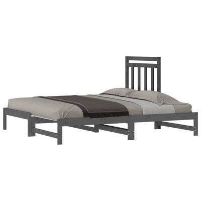 vidaXL Pull-out Day Bed without Mattress Grey 2x(90x190) cm