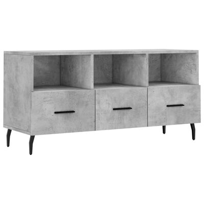 vidaXL TV Cabinet Concrete Grey 102x36x50 cm Engineered Wood