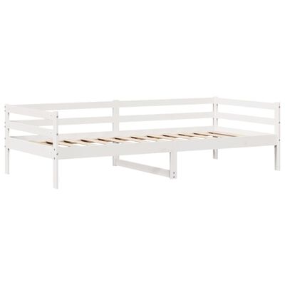 vidaXL Daybed with Drawers without Mattress White 90x200 cm Solid Wood