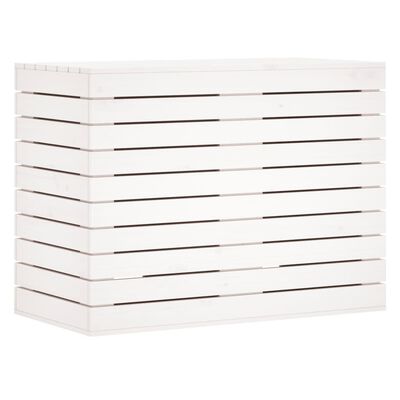 vidaXL Laundry Basket White 88.5x44x66 cm Solid Wood Pine