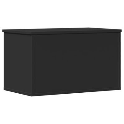 vidaXL Storage Box Black 60x35x35 cm Engineered Wood