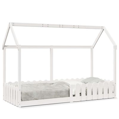 vidaXL Kids' House Bed Frame without Mattress White 80x200 cm