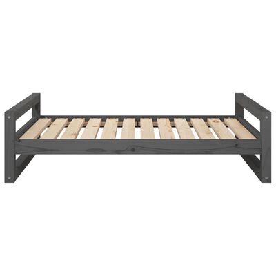 vidaXL Dog Bed Grey 105.5x75.5x28 cm Solid Pine Wood