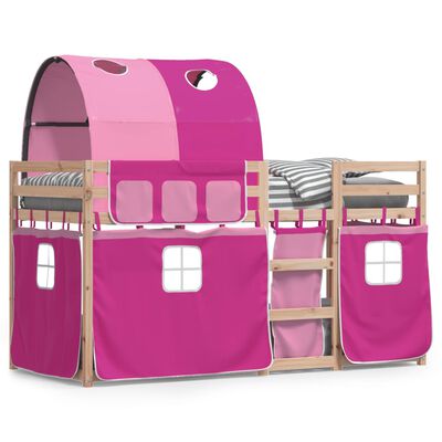 vidaXL Bunk Bed without Mattress Pink 90x190 cm Single Solid Wood Pine