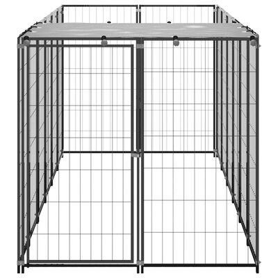 vidaXL Dog Kennel Black 330x110x110 cm Steel