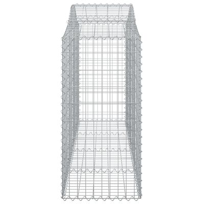 vidaXL Arched Gabion Baskets 12 pcs 200x50x120/140 cm Galvanised Iron