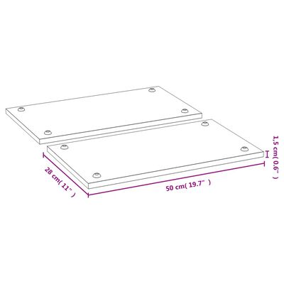 vidaXL Cooker Covers 2 pcs 50x28x1.5 cm Bamboo