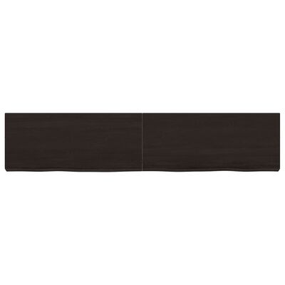 vidaXL Bathroom Countertop Dark Brown 140x30x(2-6) cm Treated Solid Wood