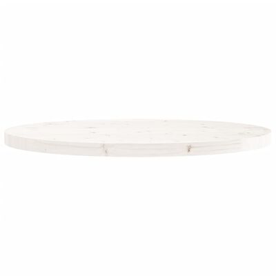 vidaXL Table Top Round White Ø90x3 cm Solid Wood Pine