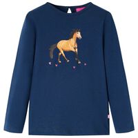 Kids' T-shirt with Long Sleeves Navy Blue 92