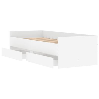 vidaXL Bed Frame without Mattress White 75x190 cm Small Single