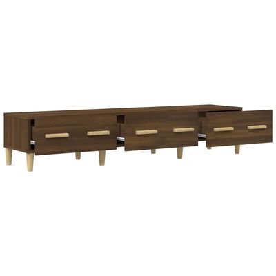 vidaXL TV Cabinet Brown Oak 150x34.5x30 cm Engineered Wood