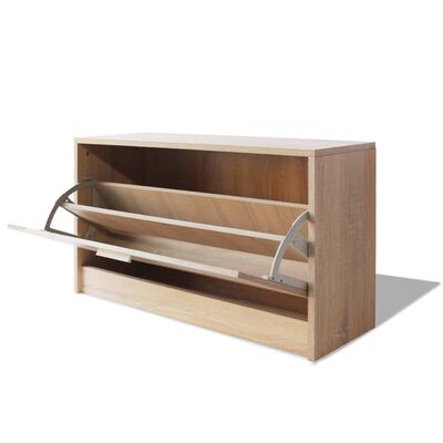 vidaXL Shoe Storage Bench Oak 80x24x45 cm