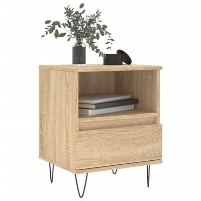 vidaXL Bedside Cabinets 2 pcs Sonoma Oak 40x35x50 cm Engineered Wood