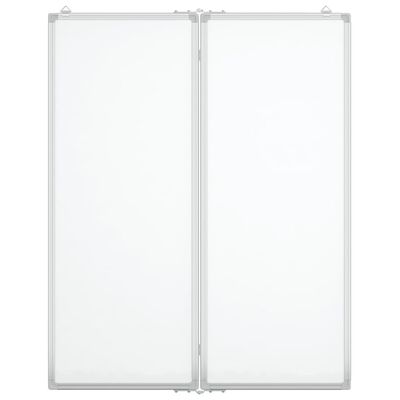 vidaXL Magnetic Whiteboard Foldable 80x100x1.7 cm Aluminium