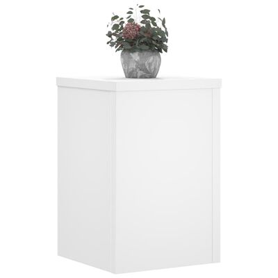 vidaXL Plant Stands 2 pcs White 20x20x30 cm Engineered Wood