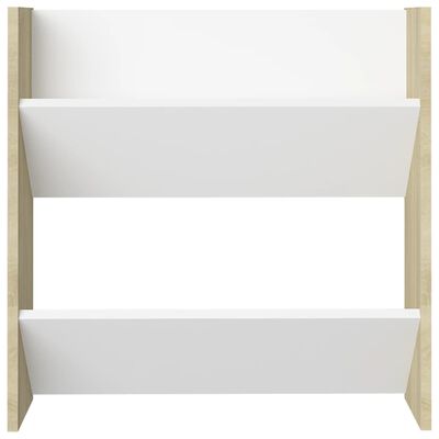 vidaXL Wall Shoe Cabinets 4 pcs White&Sonoma Oak 60x18x60 cm Engineered Wood