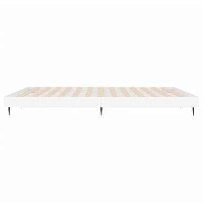 vidaXL Bed Frame without Mattress White 200x200 cm Engineered Wood