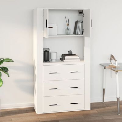 vidaXL Wall Cabinet White 80x33x80 cm Engineered Wood