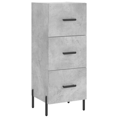 vidaXL Highboard Concrete Grey 34.5x34x180 cm Engineered Wood