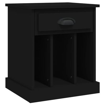 vidaXL Bedside Cabinets 2 pcs Black 43x36x50 cm