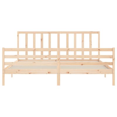 vidaXL Bed Frame without Mattress Super King Size Solid Wood Pine