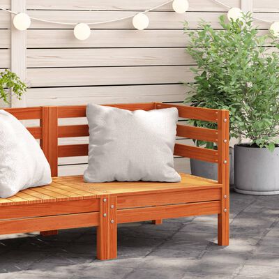 vidaXL Garden Sofa Corner Wax Brown Solid Wood Pine