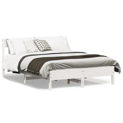 vidaXL Bed Frame without Mattress White 160x200 cm Solid Wood Pine