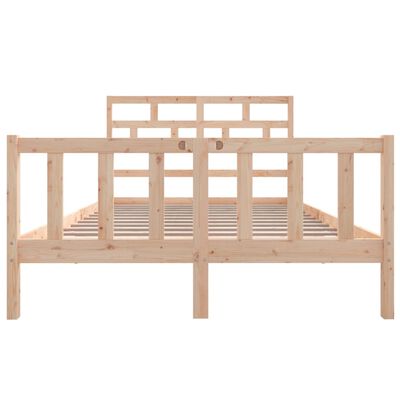 vidaXL Bed Frame without Mattress Solid Wood 120x200 cm (810077+814184)