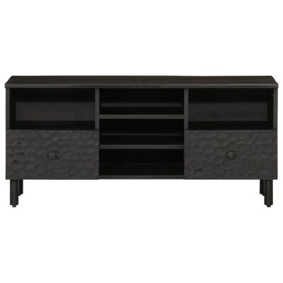 vidaXL TV Cabinet Black 100x33x46 cm Solid Wood Mango