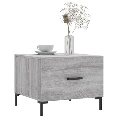 vidaXL Coffee Table Grey Sonoma 50x50x40 cm Engineered Wood