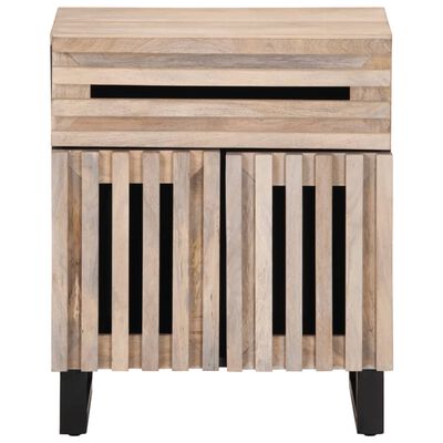 vidaXL Bedside Cabinet 50x34x60 cm Solid Wood Rough Mango