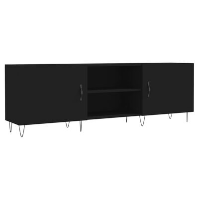 vidaXL TV Cabinet Black 150x30x50 cm Engineered Wood