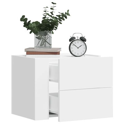 vidaXL Wall-mounted Bedside Cabinets 2 pcs White 45x30x35 cm