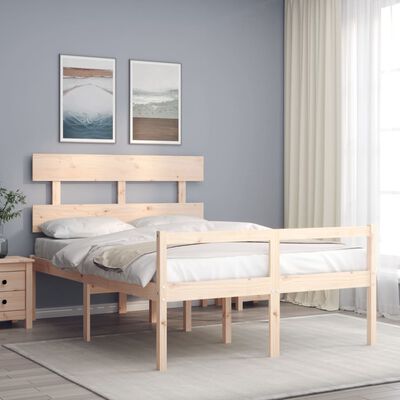 vidaXL Senior Bed without Mattress 140x190 cm Solid Wood