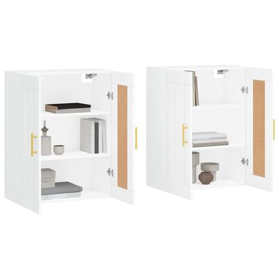 vidaXL Wall Mounted Cabinets 2 pcs White Engineered Wood