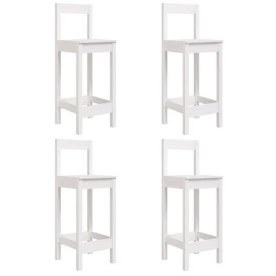 vidaXL 5 Piece Garden Bar Set White Solid Wood Pine