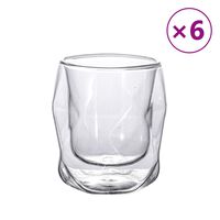 vidaXL Double Wall Glass Cups 6 pcs 250 ml