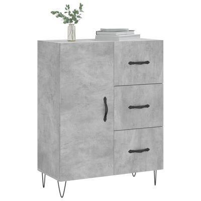 vidaXL Sideboard Concrete Grey 69.5x34x90 cm Engineered Wood