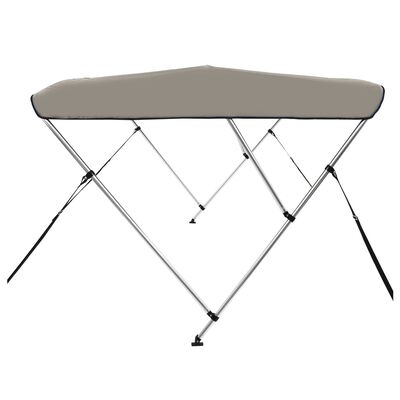 vidaXL 3-bow Bimini Top Grey 183x180x137 cm