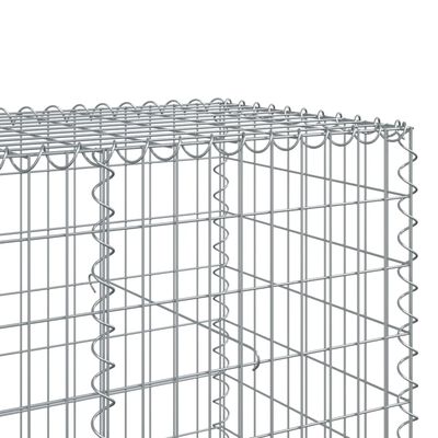 vidaXL Gabion Basket with Cover 300x100x100 cm Galvanised Iron