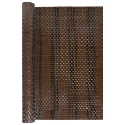 vidaXL Balcony Screen Brown and Black 400x90 cm Poly Rattan