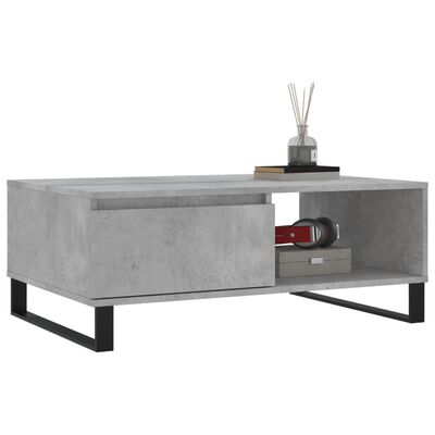 vidaXL Coffee Table Concrete Grey 90x60x35 cm Engineered Wood