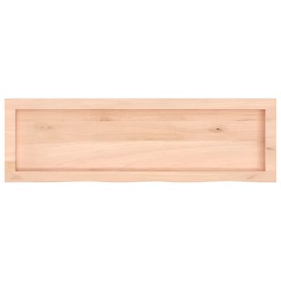 vidaXL Wall Shelf 100x30x(2-6) cm Untreated Solid Wood Oak