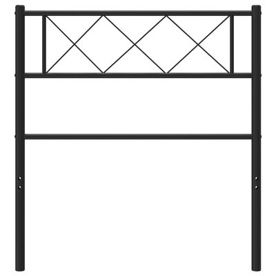 vidaXL Metal Headboard Black 100 cm