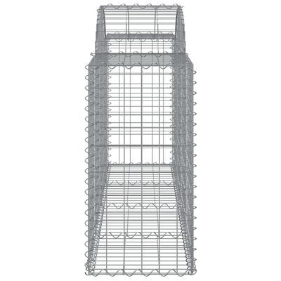 vidaXL Arched Gabion Baskets 20 pcs 200x50x80/100 cm Galvanised Iron