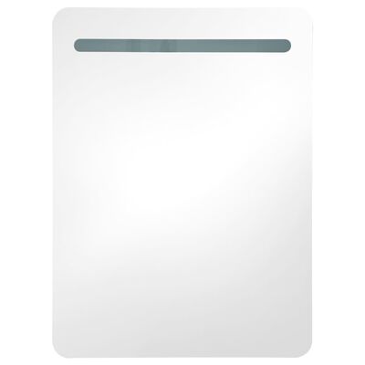 vidaXL LED Bathroom Mirror Cabinet 60x11x80 cm