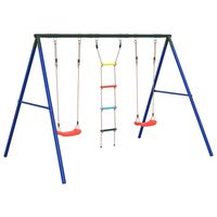 vidaXL Outdoor Swing Set with Swings and Ladder