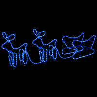 vidaXL Reindeer and Sleigh Christmas Decoration Outdoor 576 LEDs